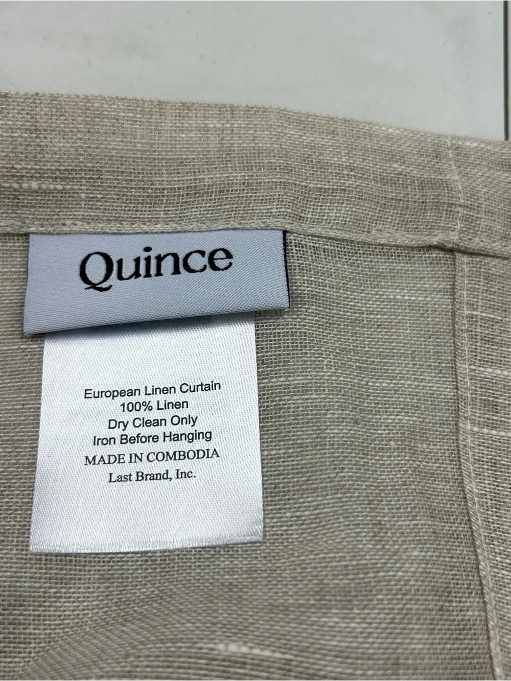 NWOT QUINCE Set Of 2 48x108 European Linen Sheer Curtains Flax 8385
